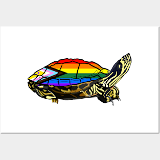 Intersex Inclusive Progress Pride Turtle Posters and Art